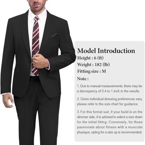 WYWK Men's Classic 2-piece Formal Suit