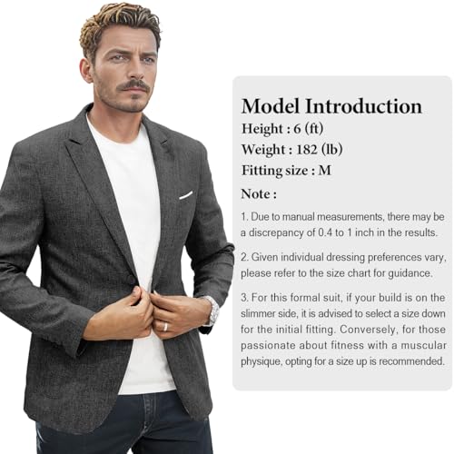 WYWK Men's Casual Suit Jacket for Spring and Summer